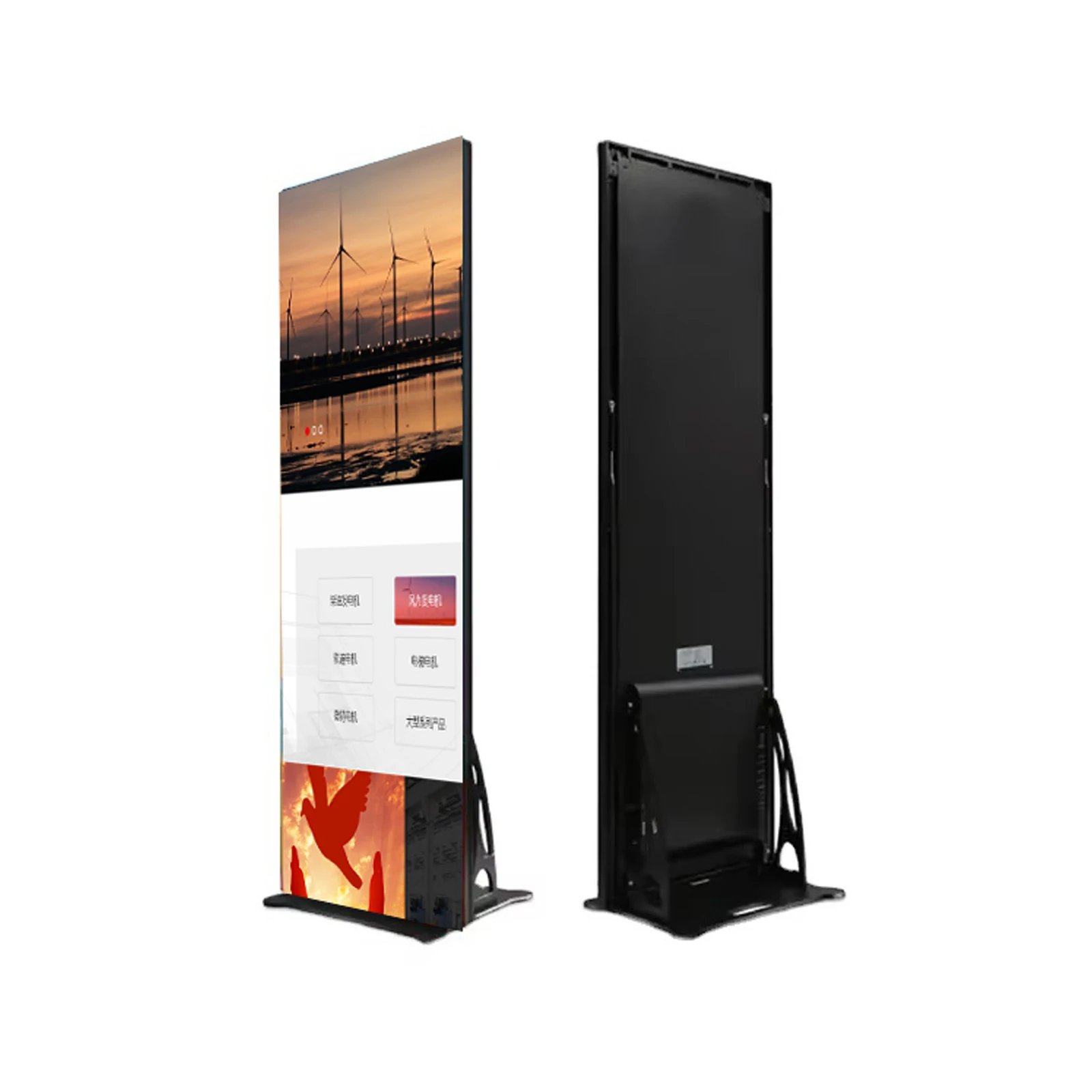 Display LED a Colori per Interni P1.86 P2 P2.5 Schermo Digitale da Pavimento SDK Poster LED con Ruote