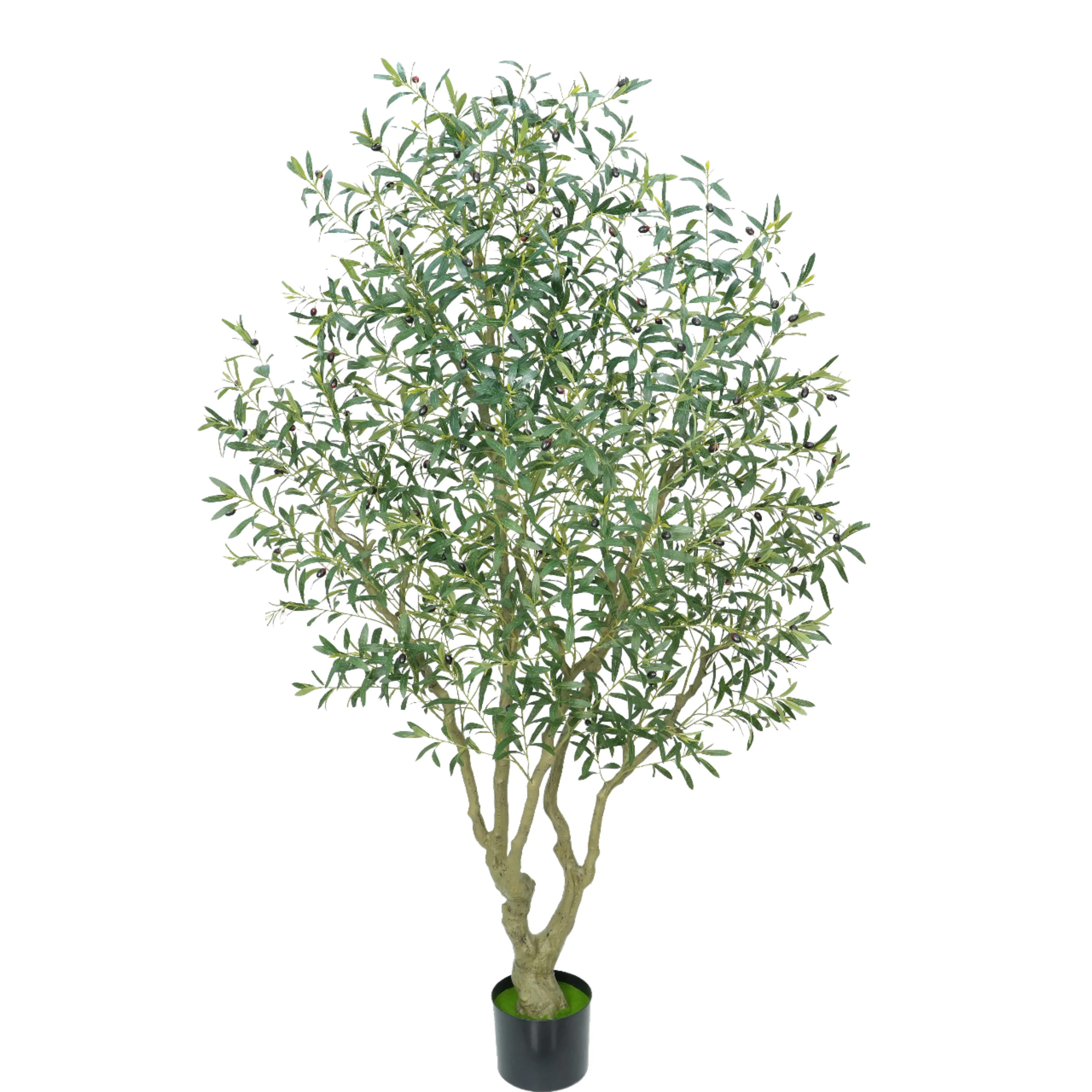 Albero di Ulivo Artificiale KagaJo in Vaso Ignifugo Resistente ai Raggi UV in Plastica Durevole Effetto Naturale per Uso Esterno e Interno Altezza 80-320 cm