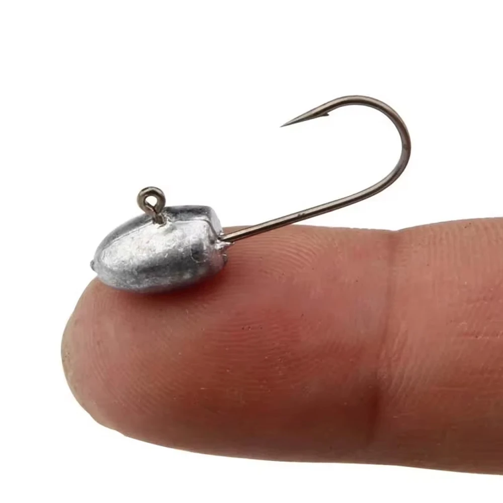 Spinpoler 1g/2g/3g/4g di teste di giga per vermi molli esche artificiali esche d'acqua dolce mare spinato piombo attrezzatura da pesca ami