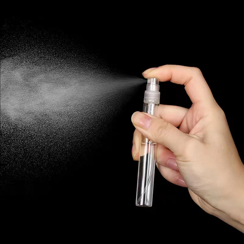 Bottiglia all'ingrosso dello spruzzo del profumo del mini di vetro di dimensione di viaggio 2ml 5ml 10ml del campione trasparente del tester vuota bottiglia con stampa