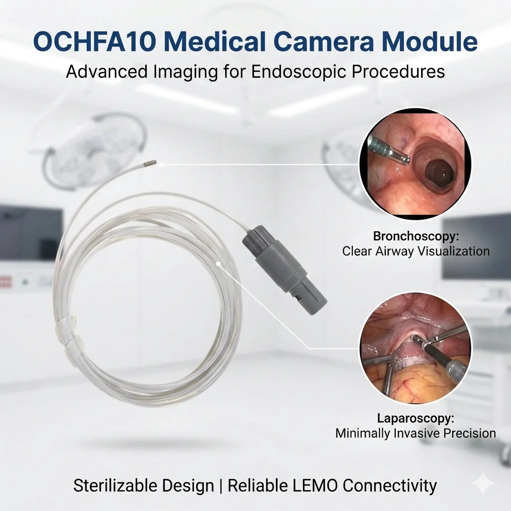 Modulo Telecamera per Endoscopia con Sensore CMOS HD OCHFA10 720*720p Imaging in Tempo Reale Chip on Tip Aggiornamento del Modulo OVM6946