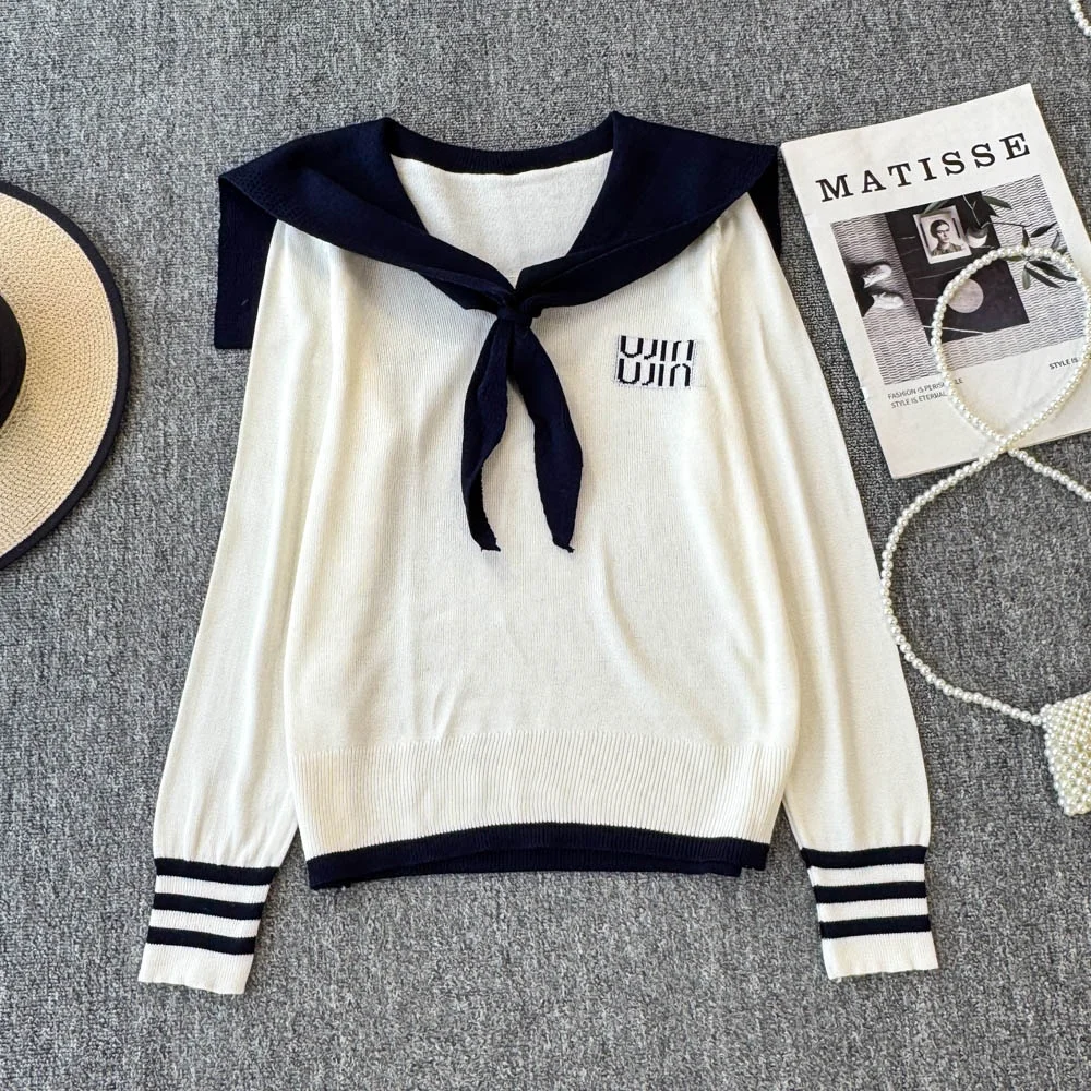 Maglione lavorato a maglia stile scialle alla moda da donna-Top Casual che riduce l'età per l'autunno e l'inverno