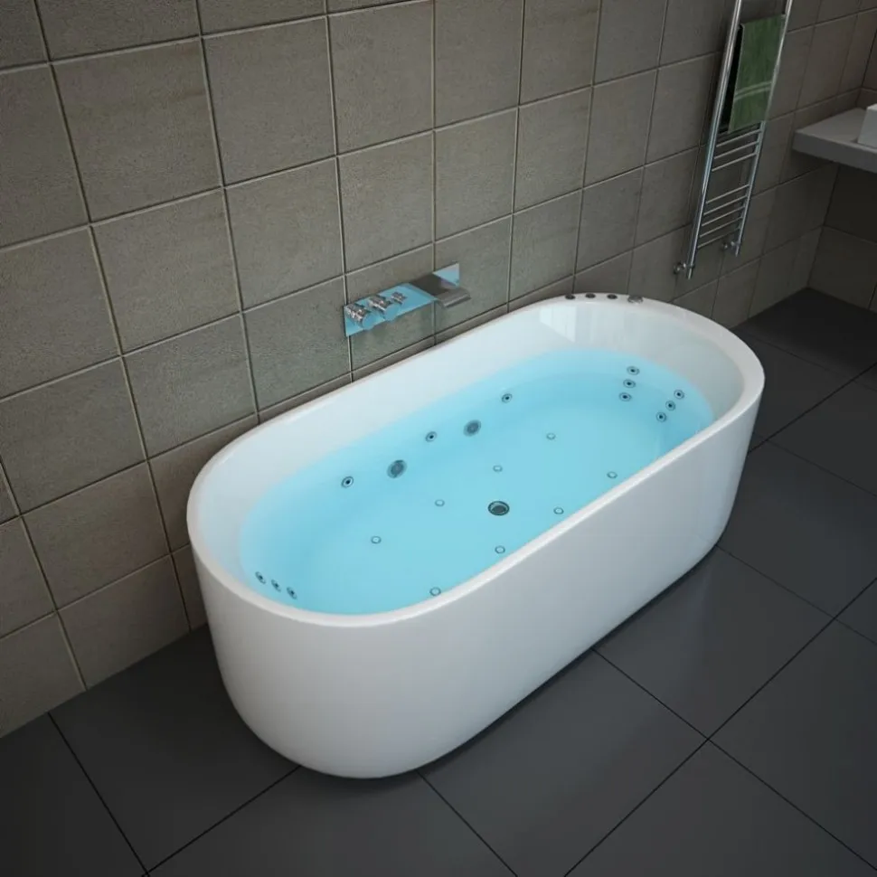 Moderno di lusso per interni Freestanding vasca singola persona idromassaggio idromassaggio idromassaggio vasca da bagno ammollo scolapiatti CE hotel certificati