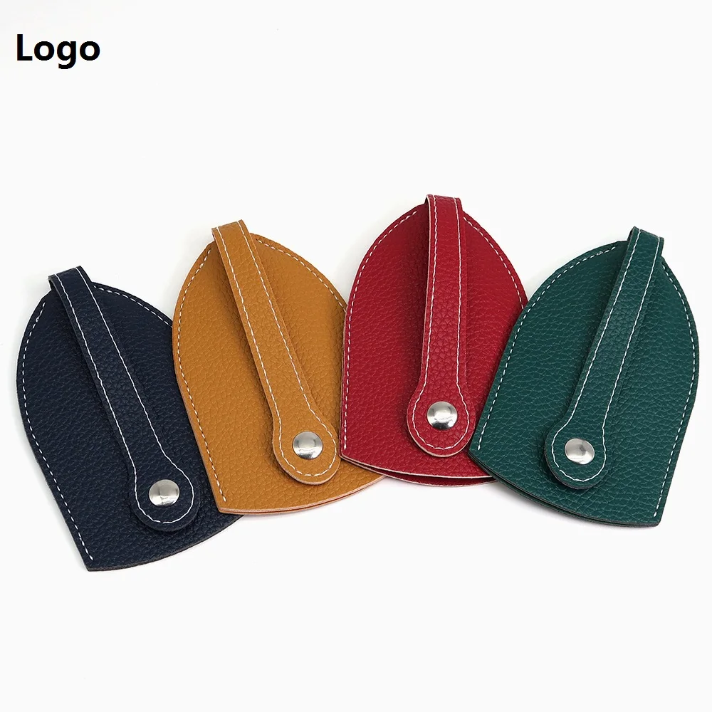 Borsa chiave estraibile all'ingrosso portachiavi portatile in pelle di lychee custodia protettiva per chiave per auto