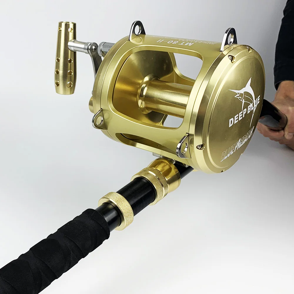 Mulinello da Pesca Topline 80w 45kg Max Drag per Pesca in Mare Mulinello CNC per Tonno e Pesca in Acqua Salata Mulinello per Pesca d'Altura