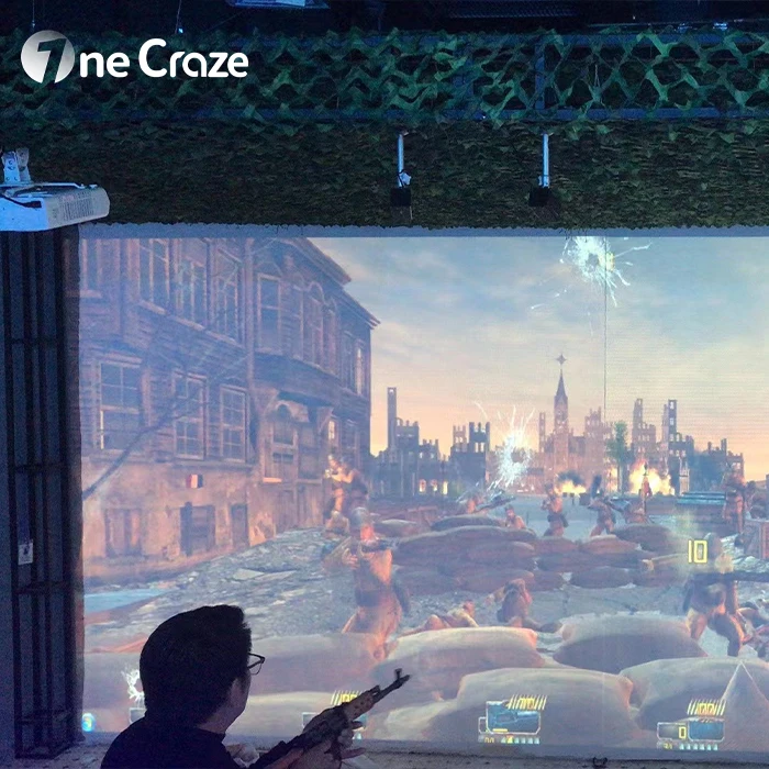 Macchina da Gioco Commerciale con Pistola Simulatore di Tiro Giochi Interattivi con Proiettore per Parchi Giochi al Coperto Gioco Arcade di Tiro Laser