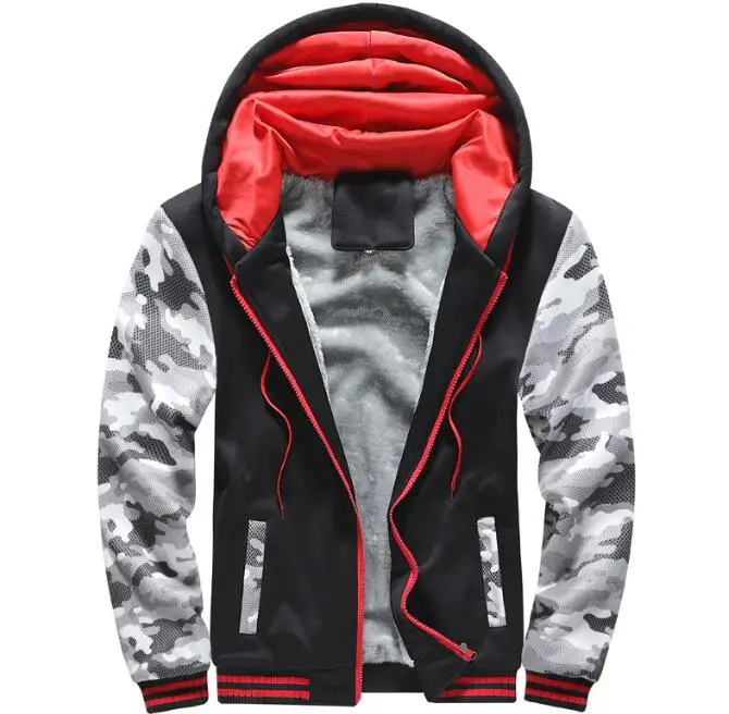Nuova felpa invernale con cappuccio spessa felpa con cappuccio da uomo Plus Size felpa felpa con cappuccio con cerniera