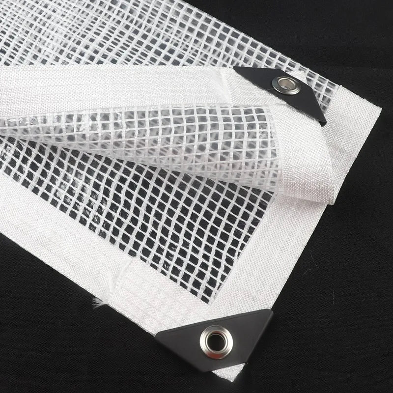 Spessore 0.3mm griglia trasparente PE telo impermeabile per esterno Pergola tessuto antipioggia serra succulenta pianta tenere caldo