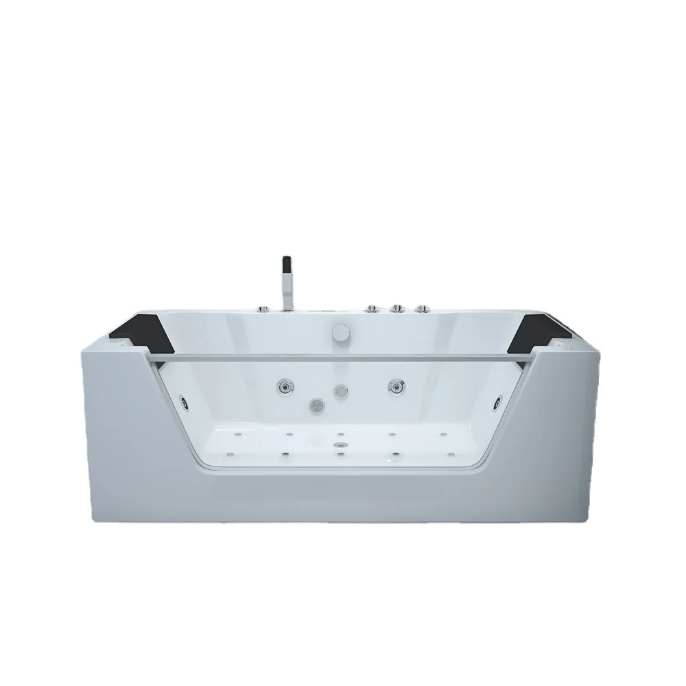 Stile moderno di lusso rettangolo Freestanding vasca da bagno interna 1 persona gonna laterale vasca idromassaggio idromassaggio vasca idromassaggio vasca idromassaggio