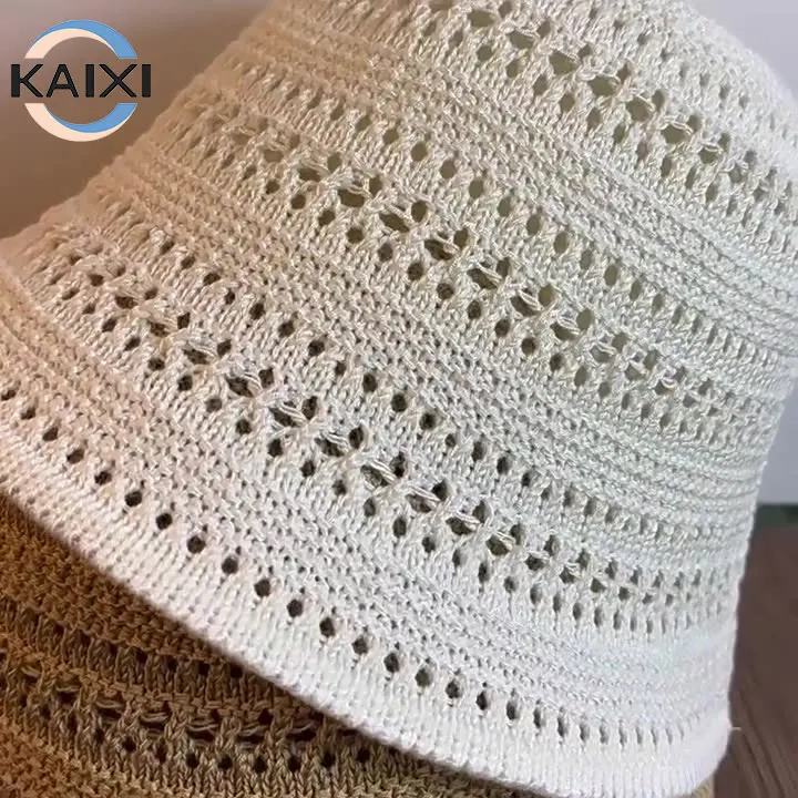 2025 New Bucket Fisherman Hat Sommer Open-Weave Handmade Straw Hat Großer Sonnenschutz und Shade Bucket Series Hut