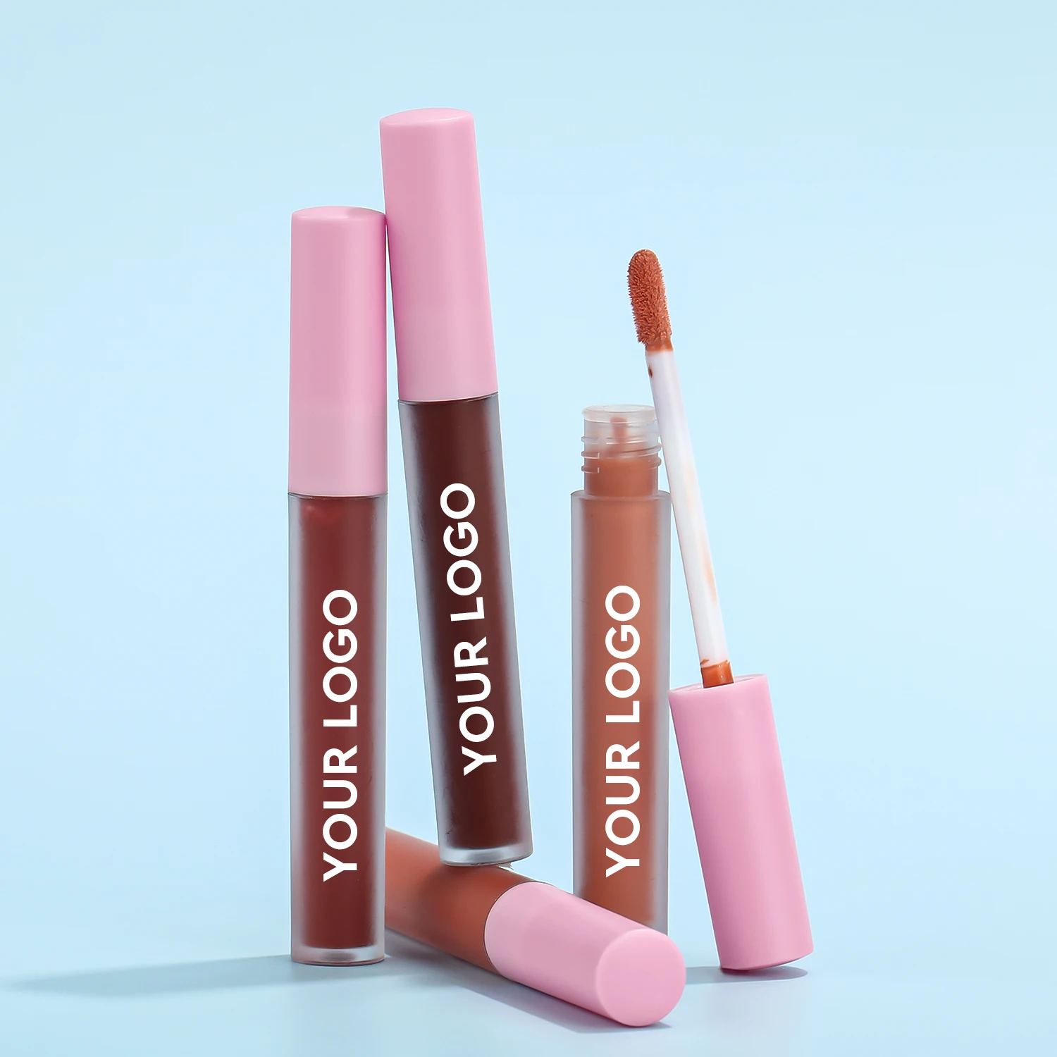 Matter Rosa Lipgloss Private Label Wasserfester Lipgloss Veganer Lipgloss Langanhaltend Leere Lipgloss-Tuben