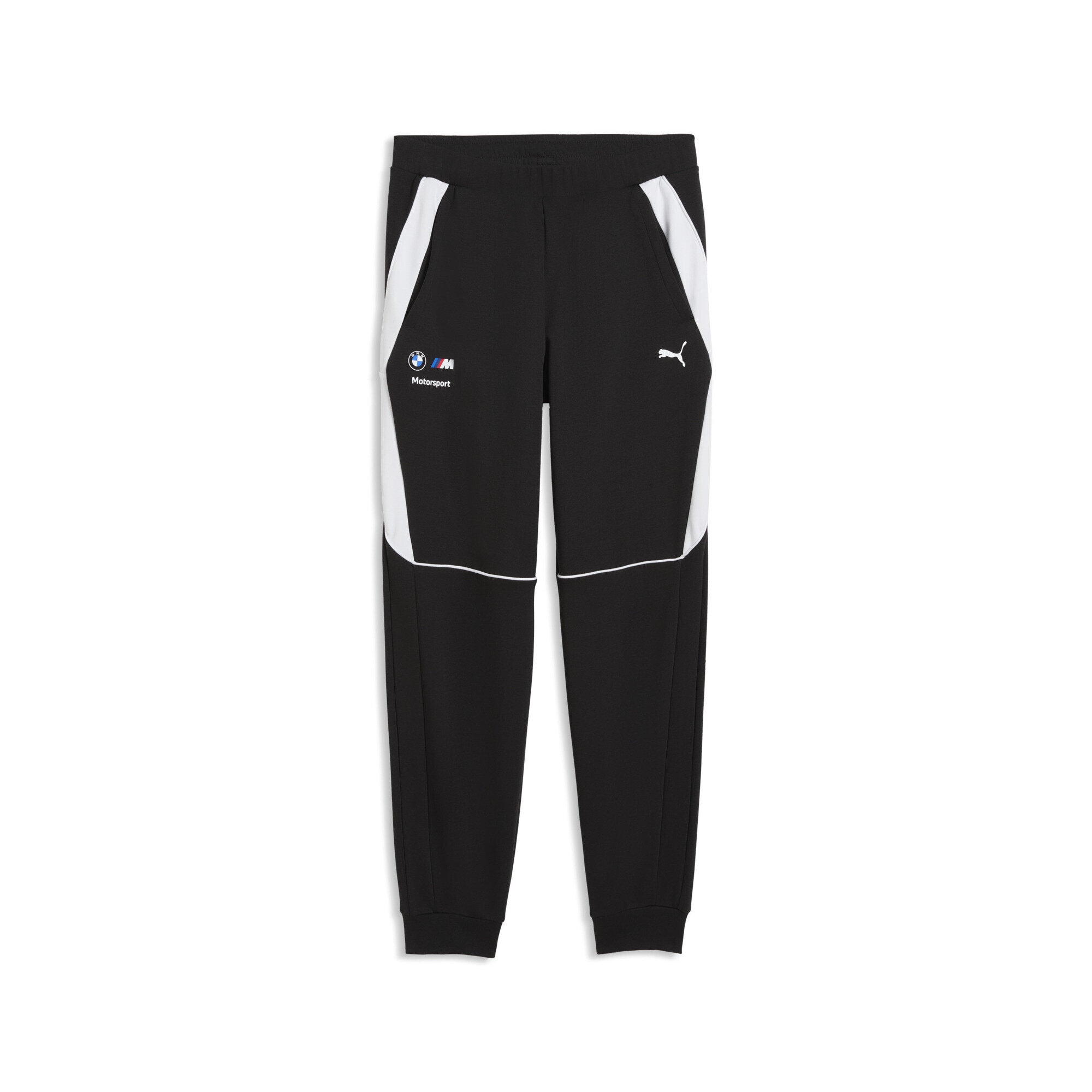 Sporthose PUMA "BMW M MOTORSPORT Sportswear Hose Herren", Herren, Gr. S, Normalgrößen, schwarz, Obermaterial: 68% Baumwolle, 32% Polyester. Obere Applikation: 72% Baumwolle, 28% Polyester. Einsatz: 72% Baumwolle, 28% Polyester. Seitentasche – Oben:... Image