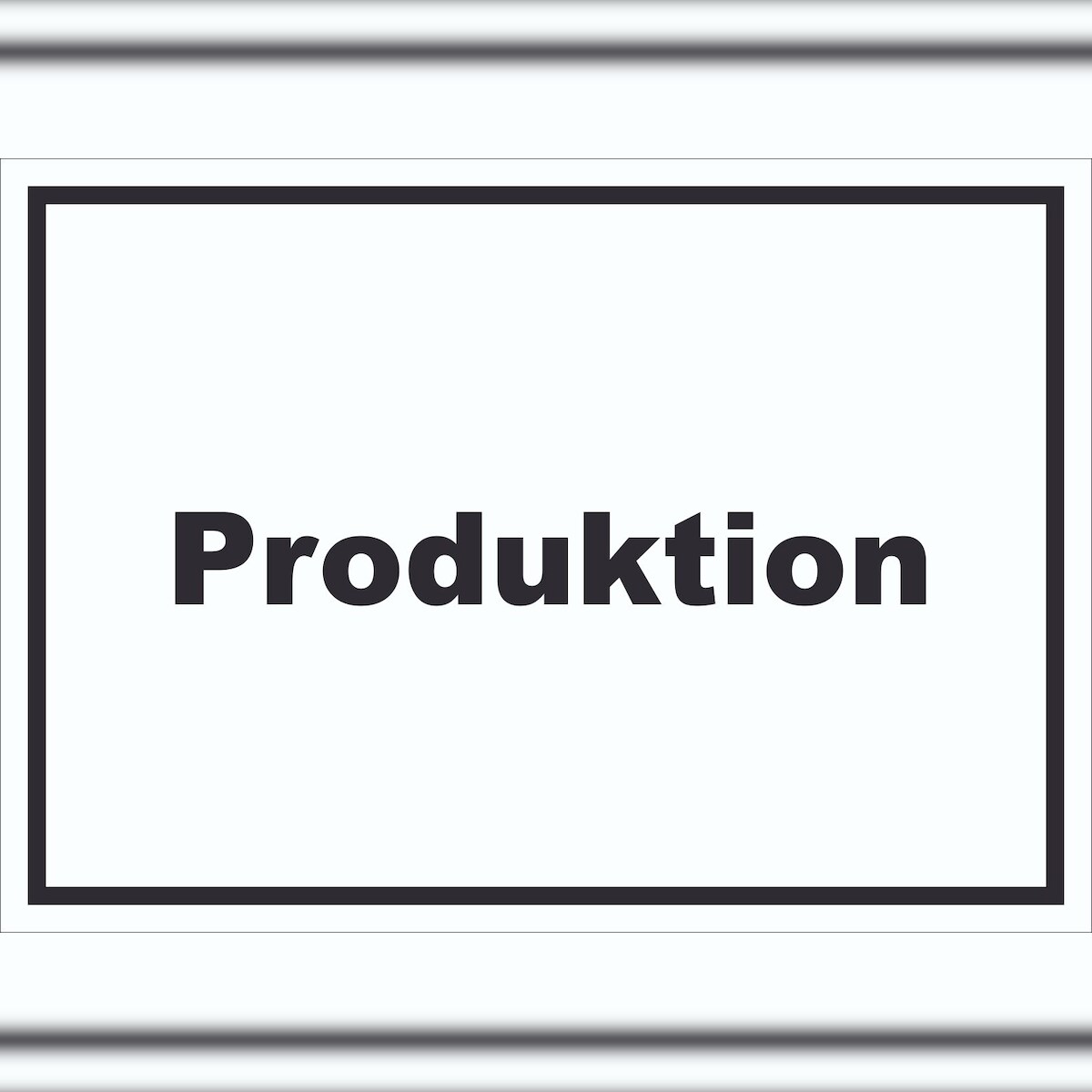 HB-Druck Produktion Schild mit Text Herstellung Fertigung waagerecht A2 (420x594mm) Image