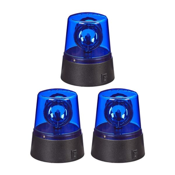 relaxdays LED-Licht »Blaulicht« 3 Stück