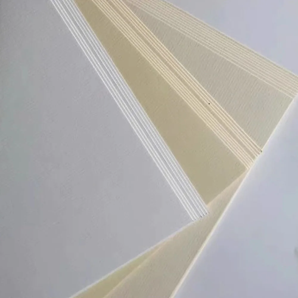 50 Stück A4-Visitenkartenpapier, beige, für Tintenstrahldruck, Zeichnen, 100 g Aquarellpapier, 297 x 210 mm Image