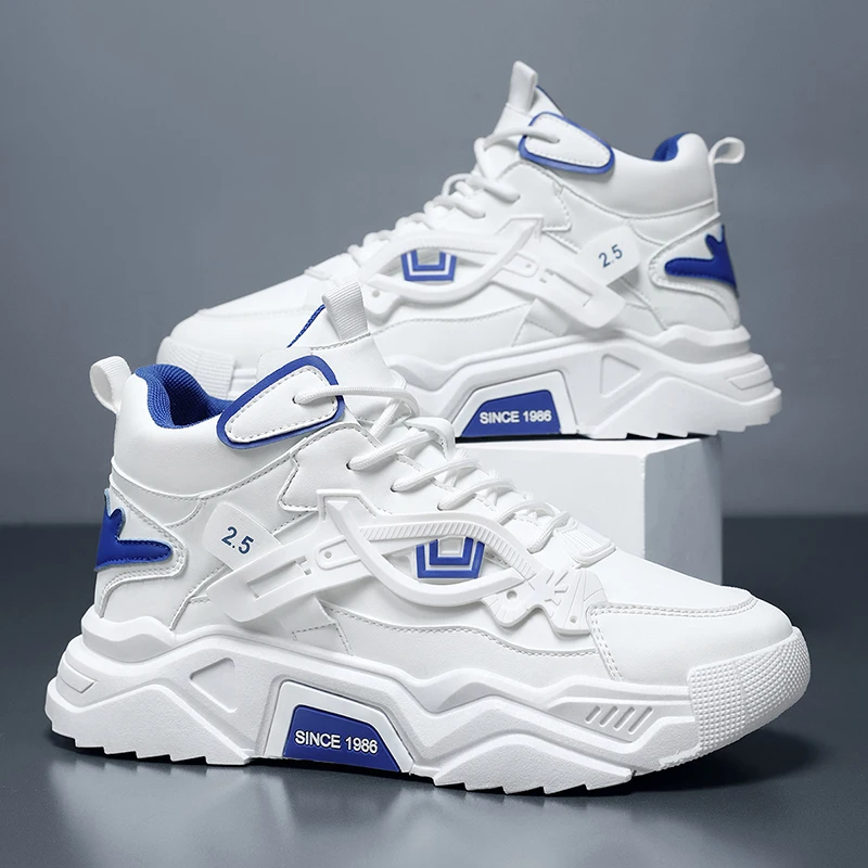 Herrenschuhe, Sport- und Freizeitschuhe, chinesische Herrenschuhe, modische Schuhe mit dicken Sohlen, schwarze Schuhe, weiße Schuhe