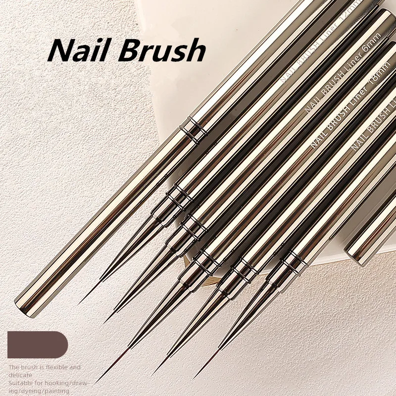 1/5 Stück Nail Art Liner Pinsel Gel-Nagelpinsel Gel-Nagellack Malerpinsel Zeichnen Nail Art Pinsel-Set Nagelstift Image