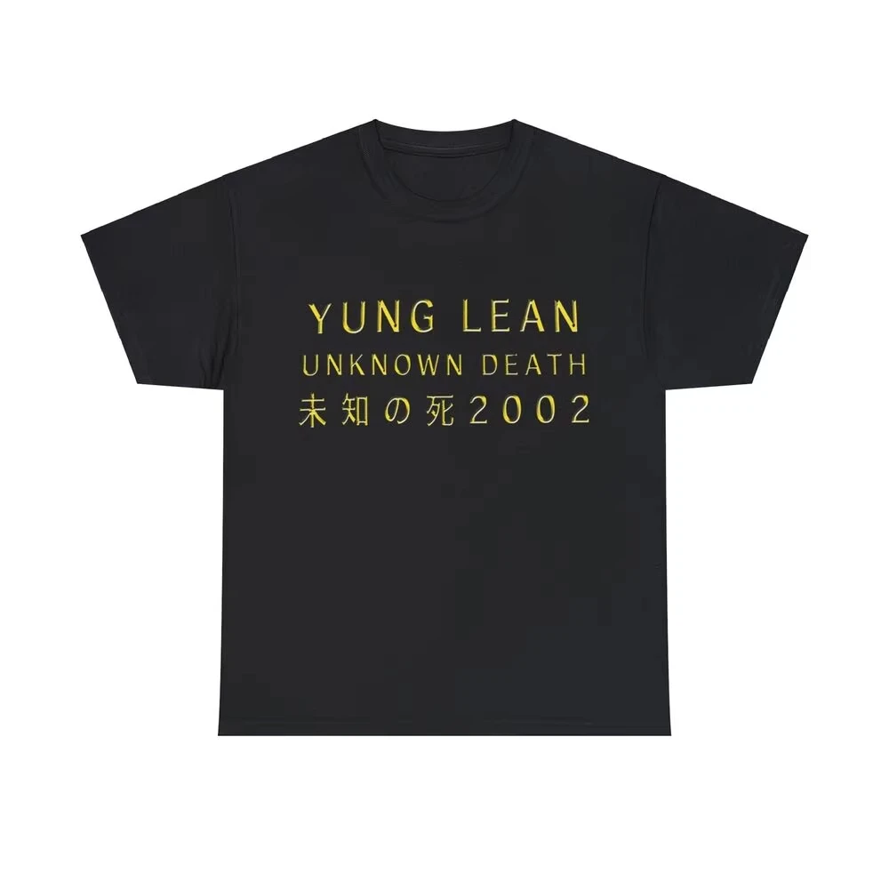 Yung Lean Unknown Death 2002 Album Tour Merch T-Shirt Musik Hip-Hop Trendiges T-Shirt für Männer und Frauen Sommer T-Shirt Kleidung Streetwear Tops