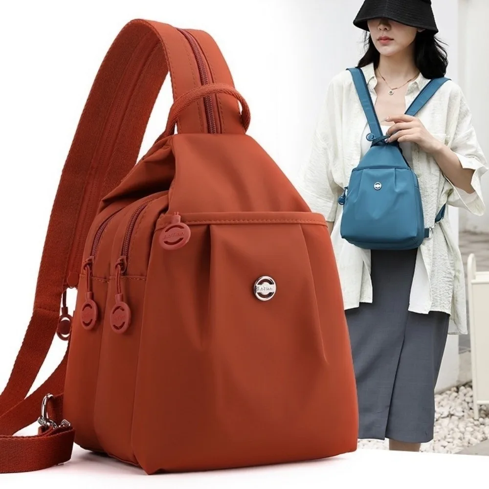 Modischer Oxford-Stoff-Rucksack, mehrschichtig, große Kapazität, Brusttaschen, vielseitig einsetzbar, wasserdichte Reisetasche, Unisex Image