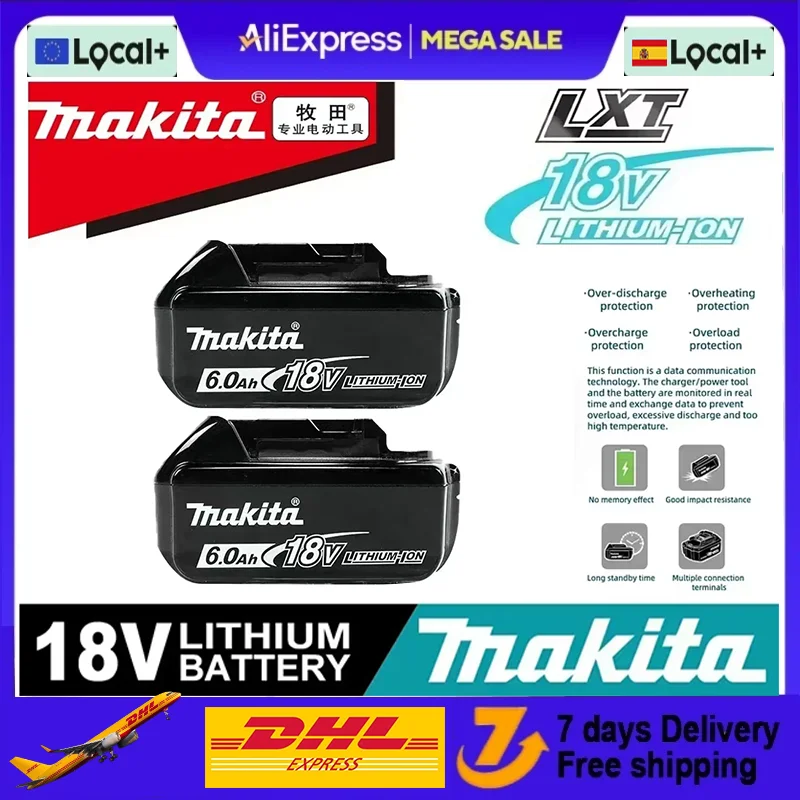BL1850 für Makita 18V 6Ah Original-Akku Bl1830 Bl1860 Bl1850B Werkzeugbatterien Kompatibel mit Makita 18 Volt Kabelloser Schleifmaschine Image