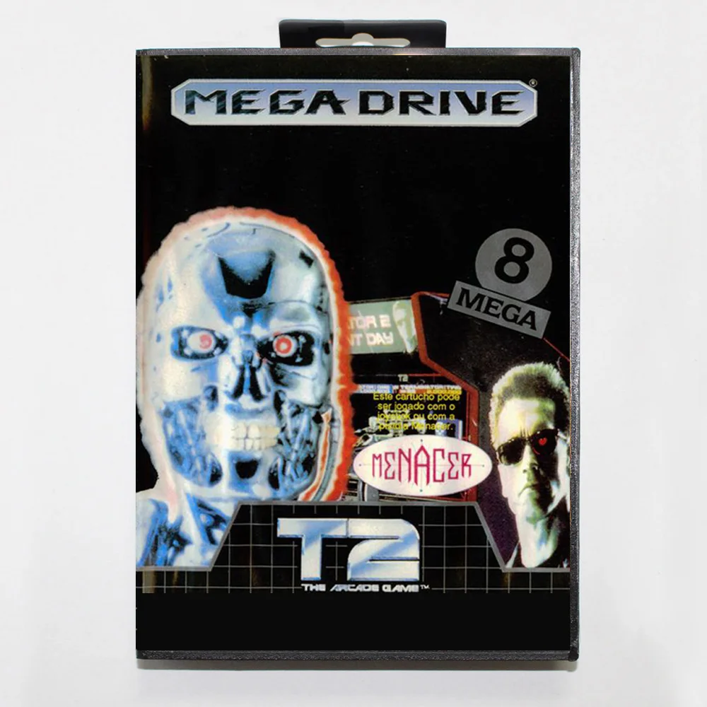 New Arrival T2 The Arcade Game MD Game Card 16 Bit BR Cover for Sega Megadrive Genesis Video Game Console Cartridge