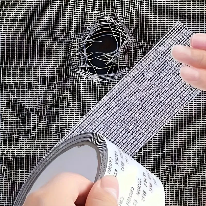 5 cm breites Fenster-Moskitonetz-Reparaturband, selbstklebendes Fenstergitter-Reparatur-Patch, Anti-Insekten-Fliegen-Mesh-Klebeband mit gebrochenen Löchern