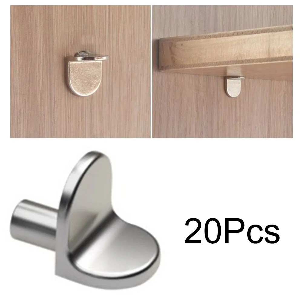 20 Stück 5 mm L-förmige Regalstützstifte: Befestigen Sie Holz-/Glasplatten in Schränken, ideale Möbelhalterungen Image
