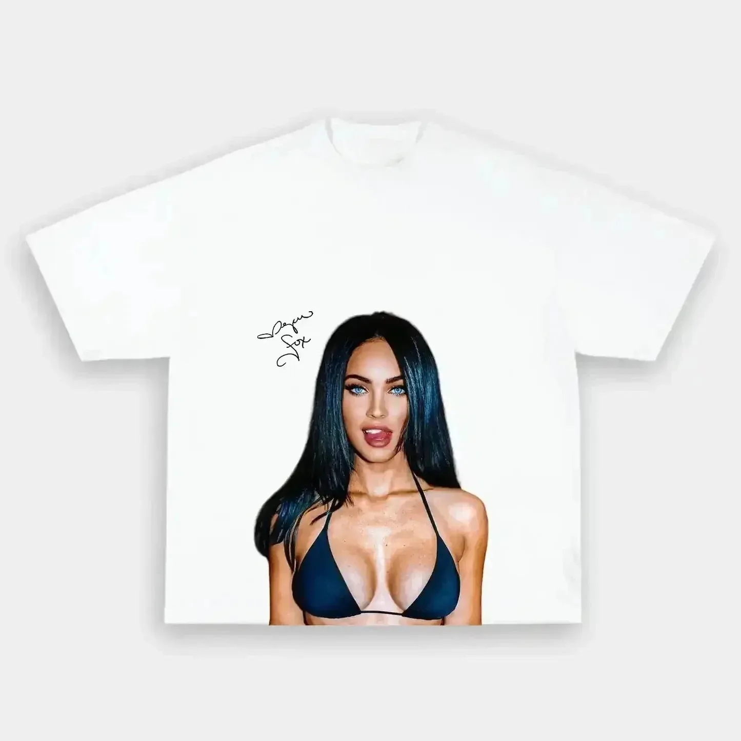2026 Sommer Neuer Stil Megan Fox Sexy Girl Hochwertiges Bequemes Lässiges Herren-Rundhals-T-Shirt mit Aufdruck Image