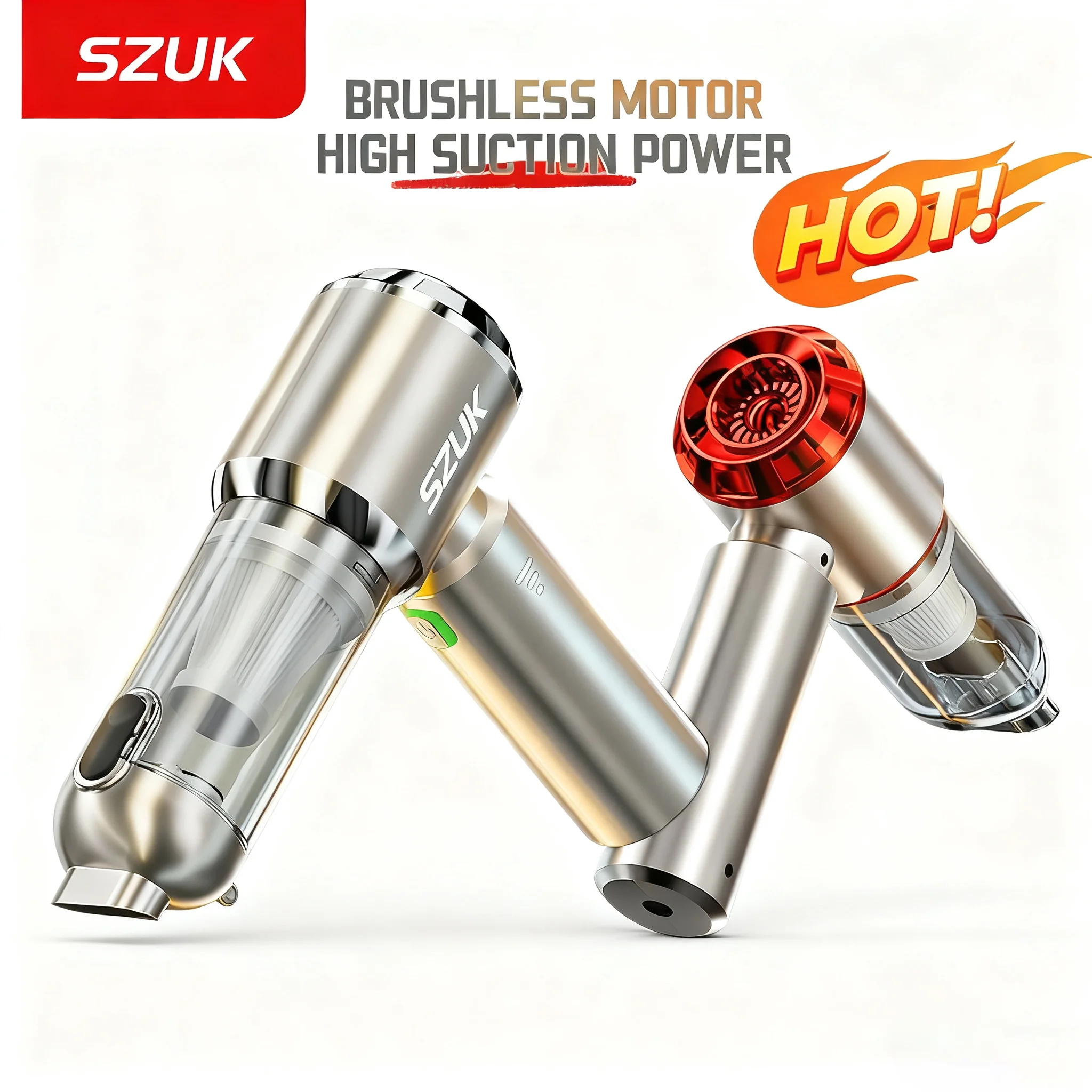 Aspirateur de voiture SZUK 985000PA, aspirateur sans fil haute puissance, machine de nettoyage de voiture, aspirateur portable puissant, mini aspirateur à main aspirateur voiture souffleur air