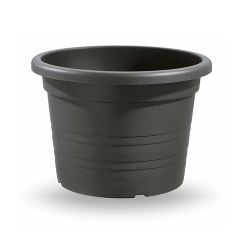 Pflanzgefäß Blumentopf Pflanztopf Kunststoff rund anthrazit Ø 40 x H 28 cm Veca Image
