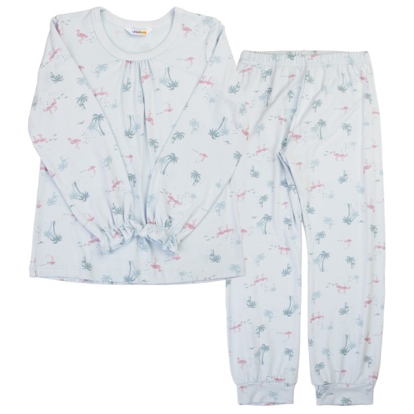 Joha - Girl's Pyjamas - Schlafanzug Gr 120 grau/weiß