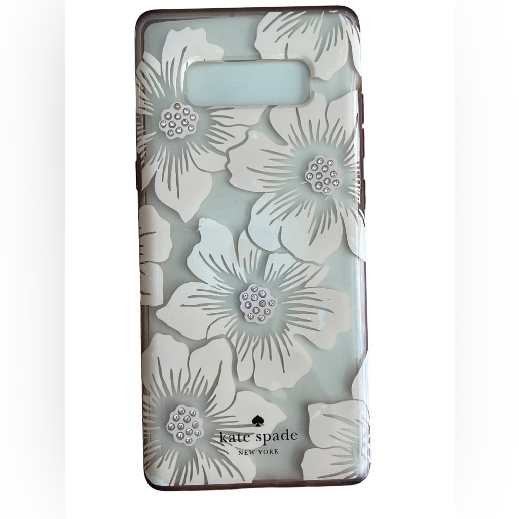 Kate Spade Cell Phones & Accessories | Kate Spade Samsung Galaxy Note8 Flexible Hardshell Case Floral Print Clear | Color: Cream/White | Size: Os