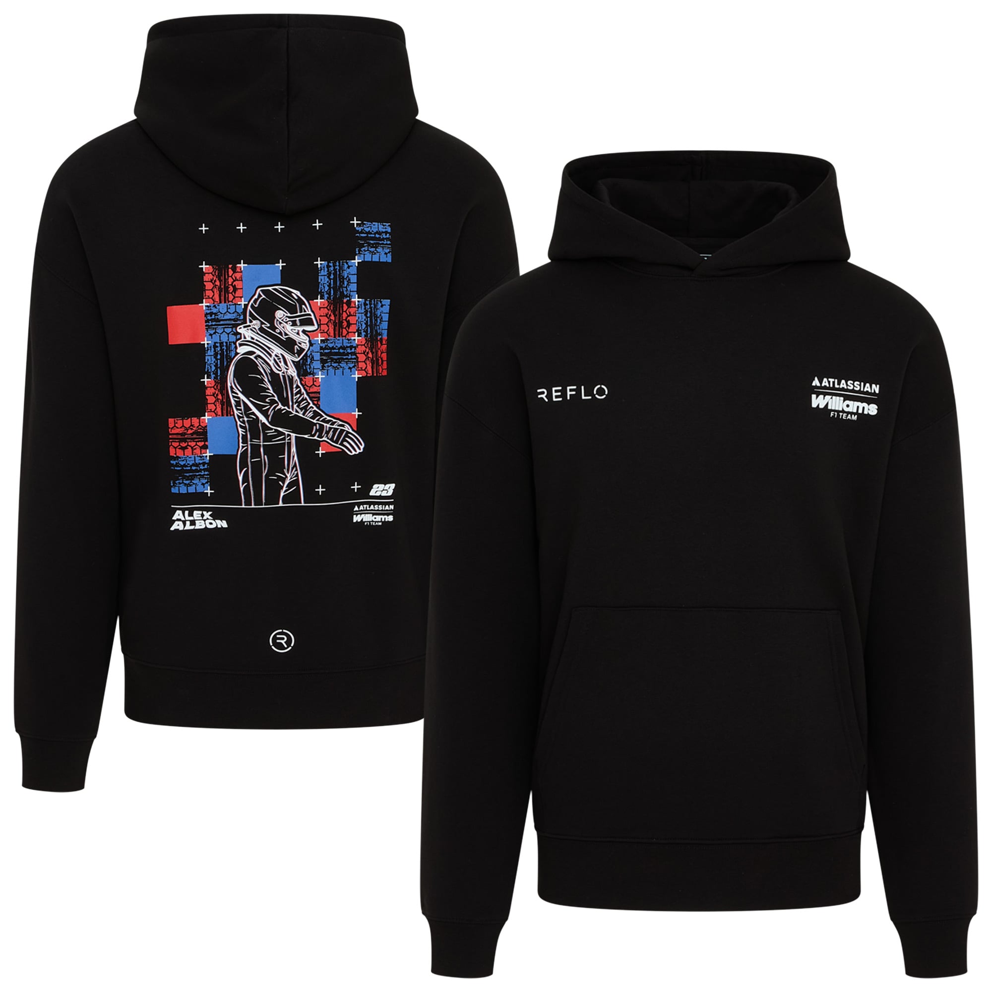 Sweat à capuche graphique unisexe Rokit Williams Racing X Reflo Alex Albon - unisexe Taille: M