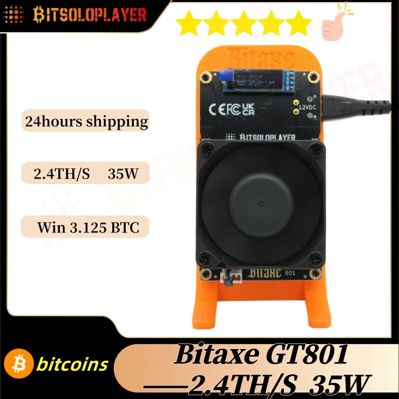2026 Neuer Bitaxe Miner GT801 2.4Th/s 35W Energiesparender BM1370 Asic-Chip Open-Source BTC Solo-Miner für Krypto-Mining zu Hause Image