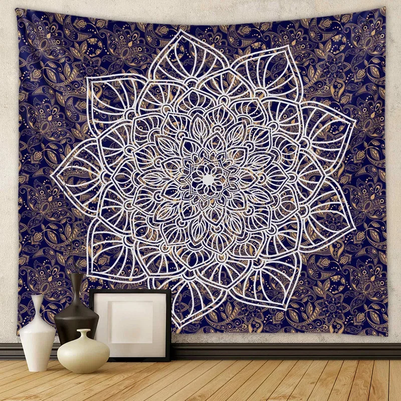 VIKAMA Bohemian Mandala Wandteppich Wandbehang Heimdekoration für Wohnzimmer Schlafzimmer Eingangsbereich Hintergrund Image