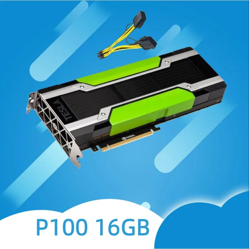 Nvidia P100 16 GB Free Fan Ai Card Hbm2 Pcie 3.0 Ai Accelerator | Deep Learning/Llm Inference Image