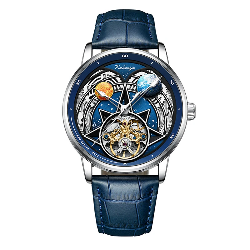 Männer Mechanische Uhr Echte Tourbillon Uhren Voll Automatische Luxus Marken Wasserdicht Mode Skeleton Mann Uhr Reloj Hombre Image