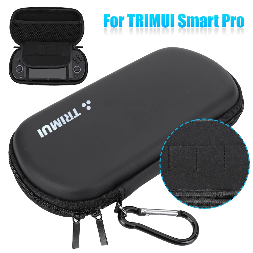 EVA-Hartschalen-Tragetasche, stoßfeste, schützende Reisetasche mit Karabiner, tragbare Tragetasche für Trimui Smart Pro Handheld Game Image