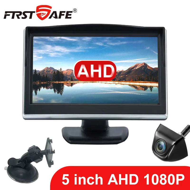 5 Zoll Bildschirm AHD/CVBS IPS Auto-Monitor LCD-Display für Fahrzeuge 1080P/720P Rückfahrkamera CCTV Heimsicherheitsüberwachung