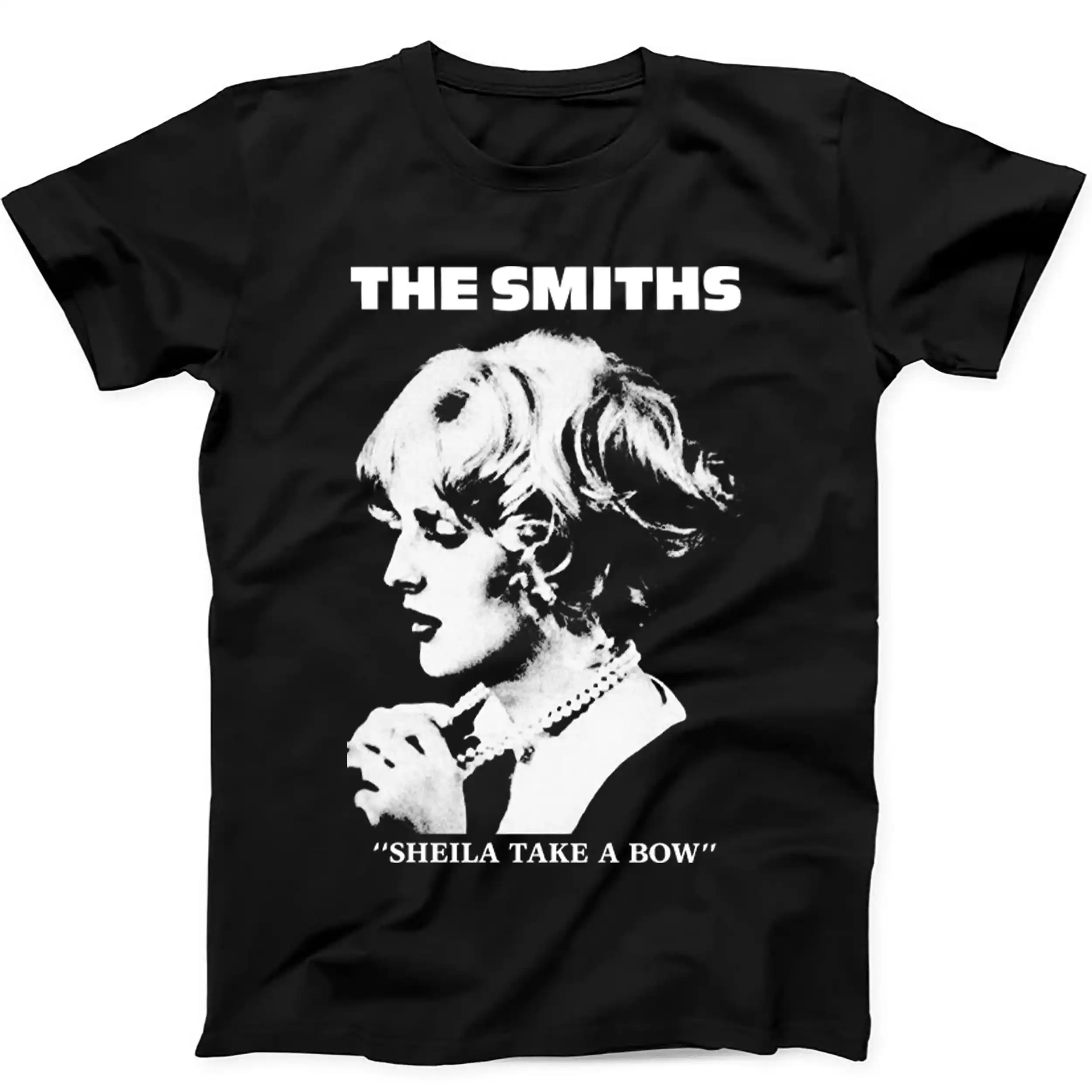 The Smiths Sheila Take A Bow Punk Rock Musik Geschenk-T-Shirt Schwarzes T-Shirt Sommer Locker Sitzendes und Atmungsaktives T-Shirt für Männer und Frauen