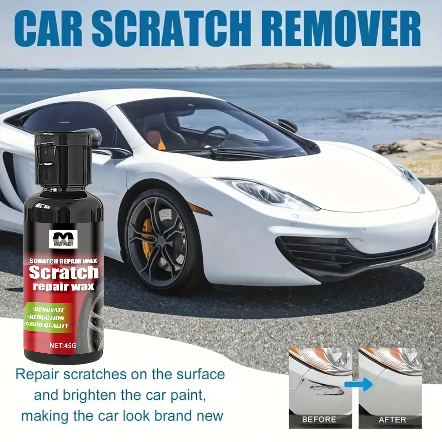 Auto-Kratzer-Entferner - Nano-Polier-Reparaturstift, Schnelltrocknendes Autolack-Kratzer-Reparaturwerkzeug, 2026 Neuestes Auto-Kratzer-Reparatur-Zubehör Image