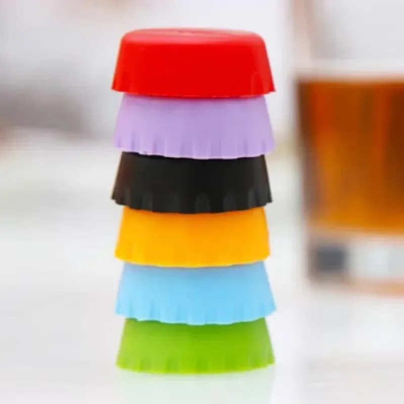 1/36 stücke Kreative Silikon Bier Flasche Kappe Konservierungsmittel Abdeckung Flasche Abdeckung Essig Soja Corktail Deckel Wein Savers Bar Zubehör