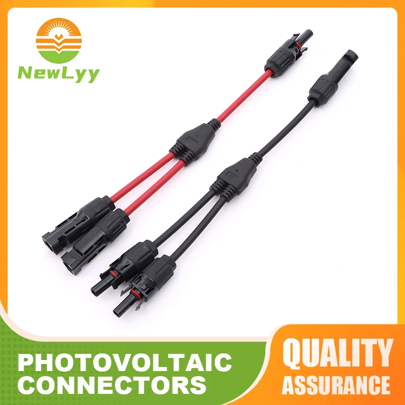 2-in-1-PV-Y-Abzweig-Parallelstecker, 4 mm2, 1000 V, Stecker auf Buchse, Solarkabelanschluss für Photovoltaikanlage Image
