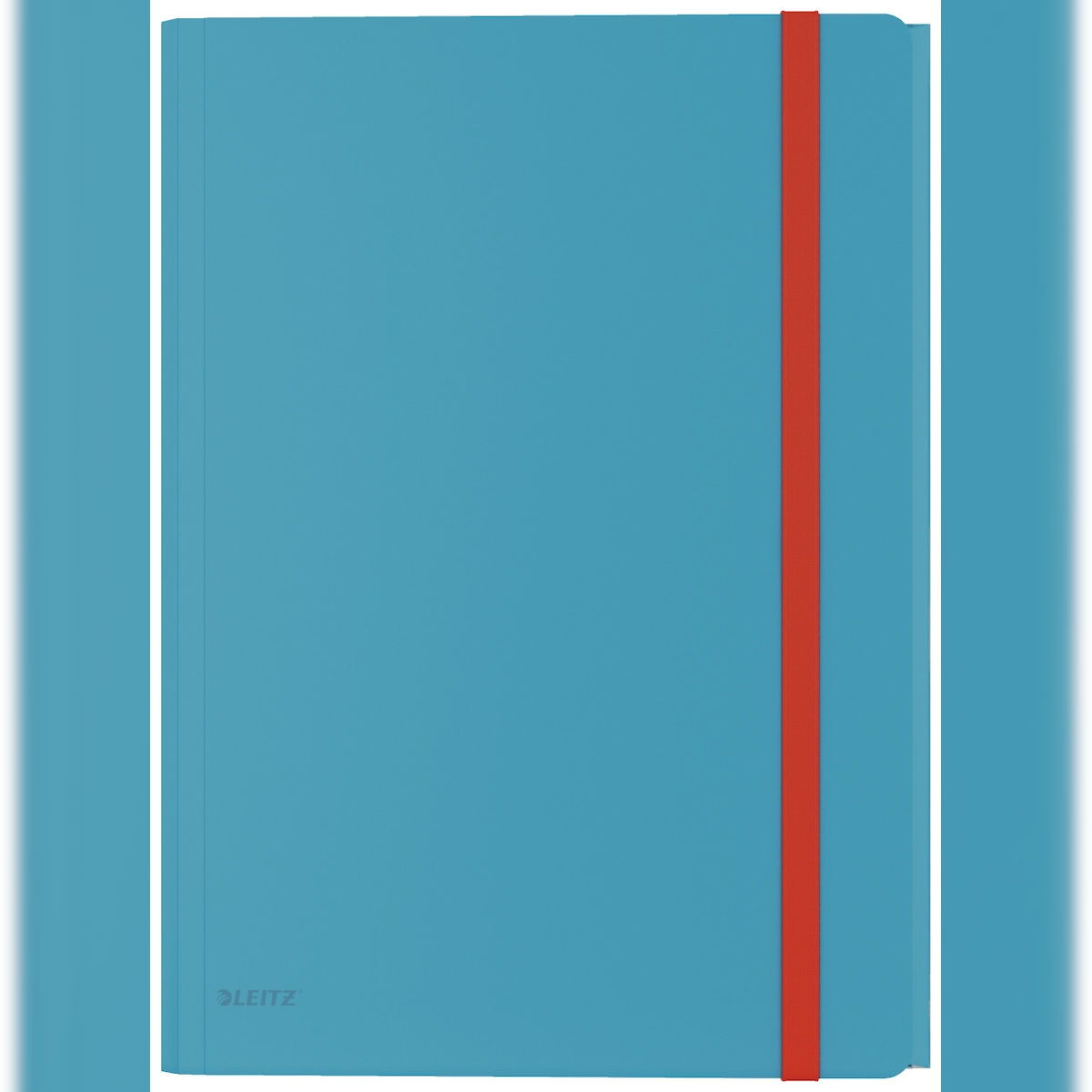 LEITZ Eckspannermappe Cosy PP, mit Tasche, blau, A4, für ca. 150 Blatt, 3 Klappen, Gummibandverschluss, 1 Packung = 3 Stück Image