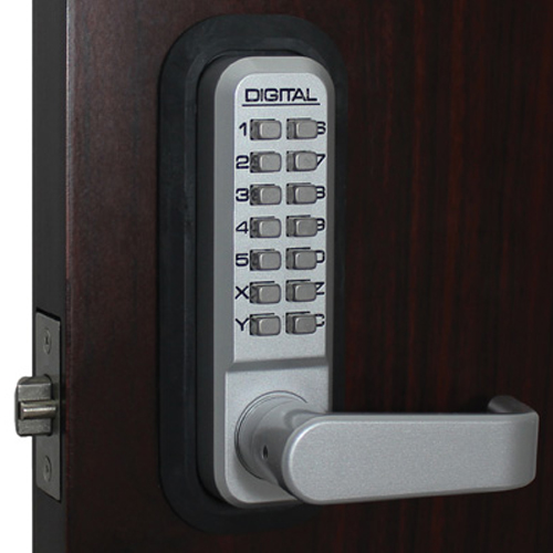 LockeyUSA 2835 Passage Lever Lock Satin Chrome Marine Grade - Single Combination