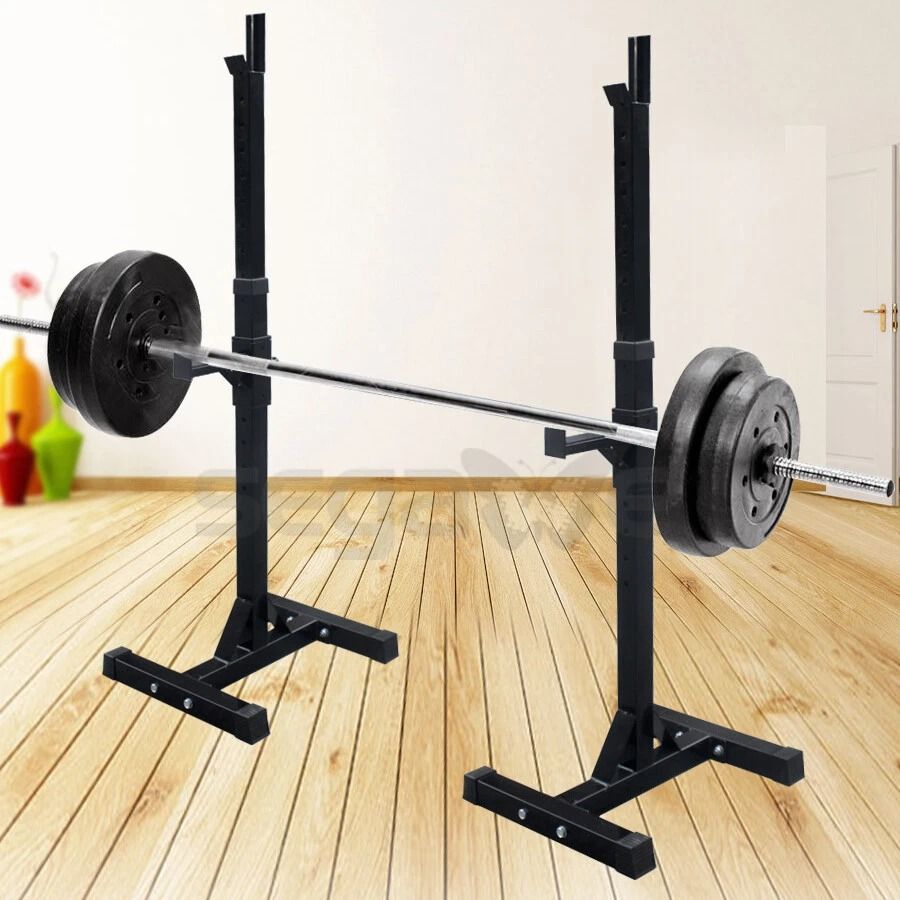 Adjustable Squat Rack For Home Gym Portable Barbell & Dumbbell Rack Stands, Adjustable Height Adjustable Squat Rack For Home Gym Portable Barbell & Dumbbell Rack Stands, Adjustable Height