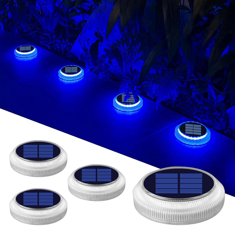 Waterproof LED Solar Step Lights For Outdoor Deck, Pathway, And Yard cool White