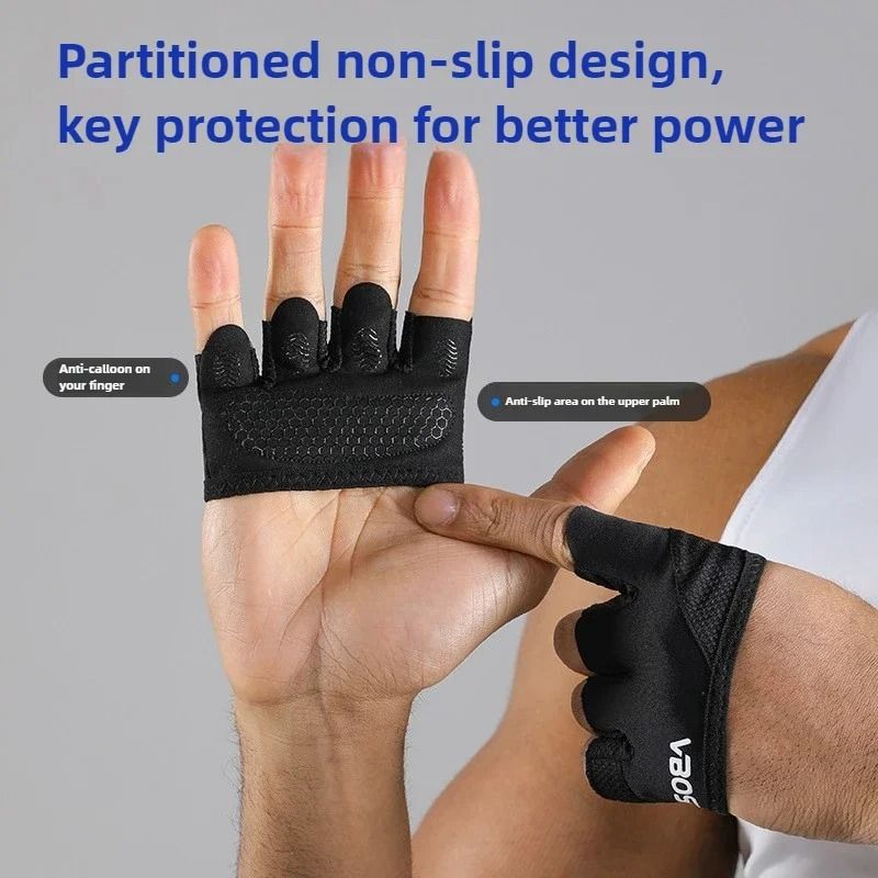 Aero Grip Kinetic Four Finger Workout Gloves Premium Non Slip Fitness And Training Gear black l