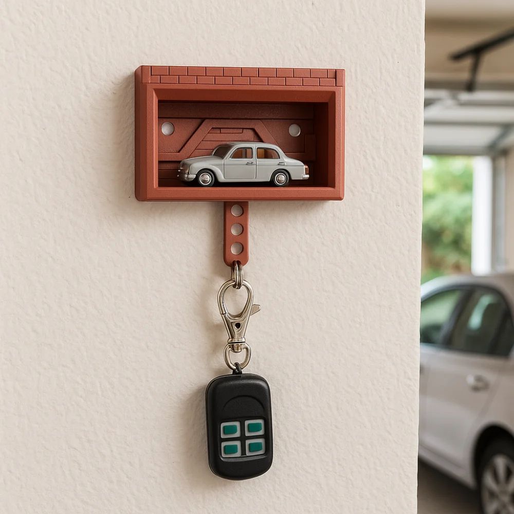 Creative Car Garage Key Holder Wall Mount Rack brown