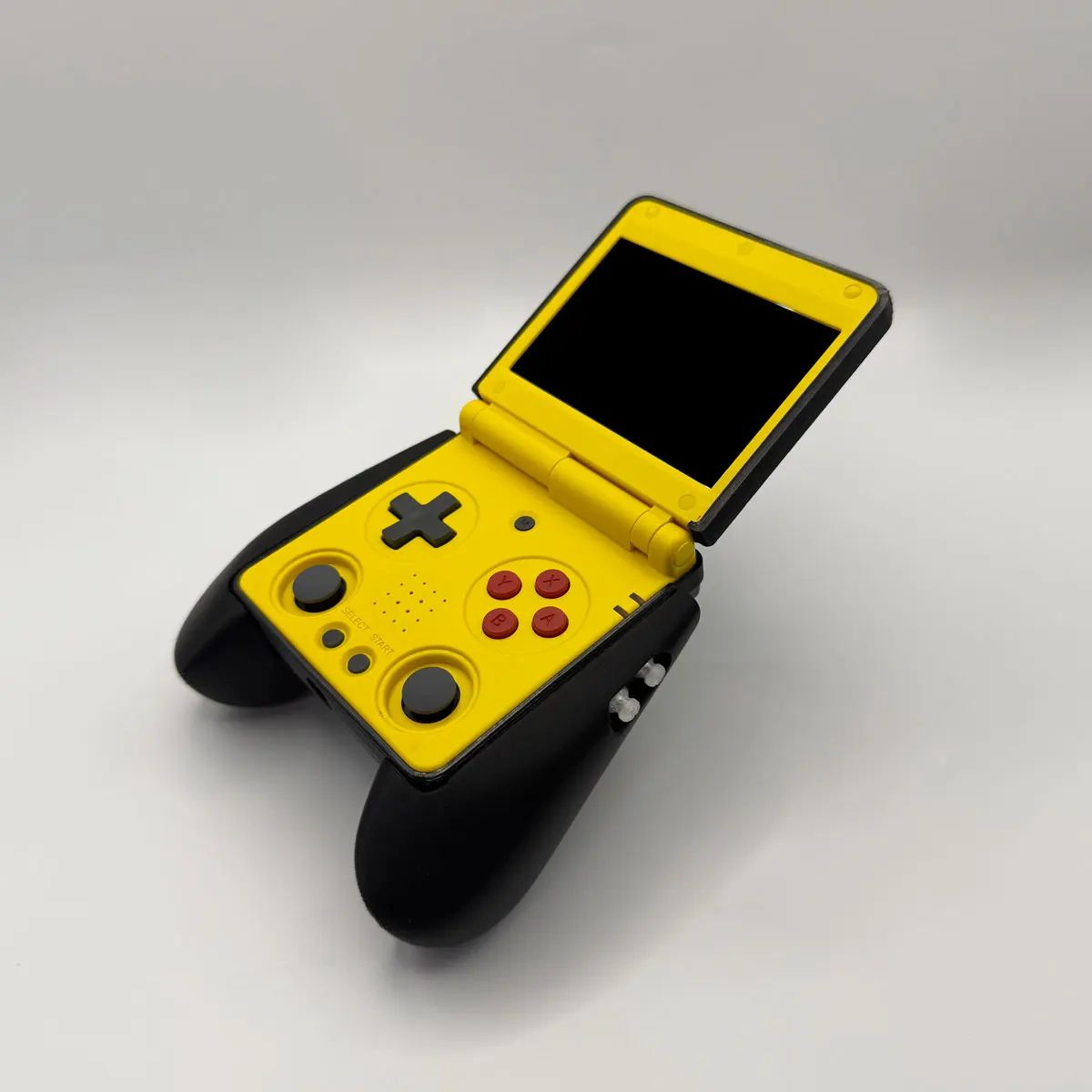 TPU Protective Case With Ergonomic Grip For Anbernic RG34XX SP Soft Shell Gaming Console Cover white Case Yellow Grip